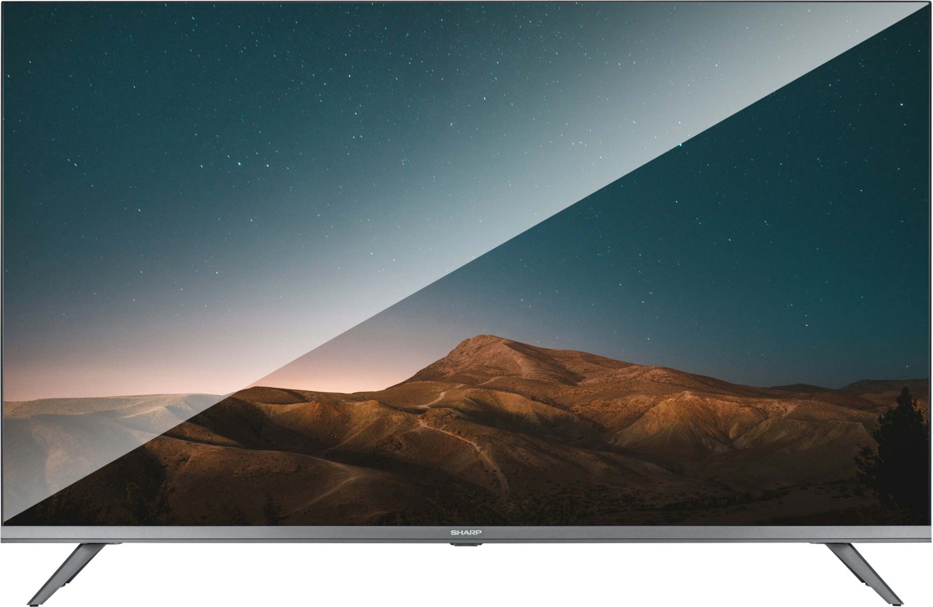 أهم المميزات تلفزيون شارب 43 بوصة :

 	خاصية التحكم الزمني
 	تكنولوجيا الصوت Dolby audio
 	مزودة بريسيفر داخلي
 	نظام التشغيل الذكي
 	تصميم بدون إطار (Frameless)
 	إمكانية الاتصال المتعددة
 	تكنولوجيا الصورة المتقدمة
 	نظام أندرويد 9.0